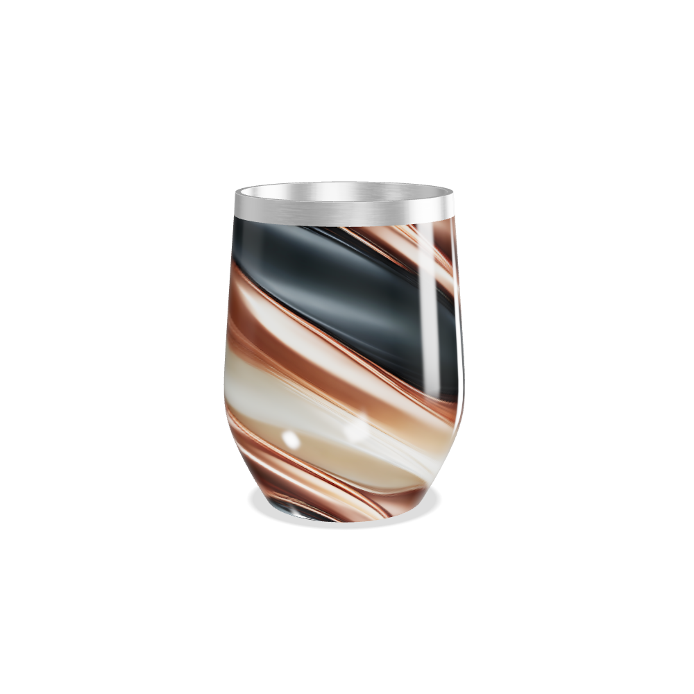 Copo Térmico Slim - Mármore Preto e Marrom