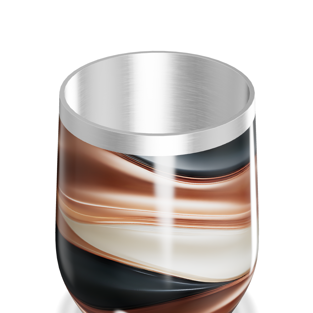 Copo Térmico Slim - Mármore Preto e Marrom