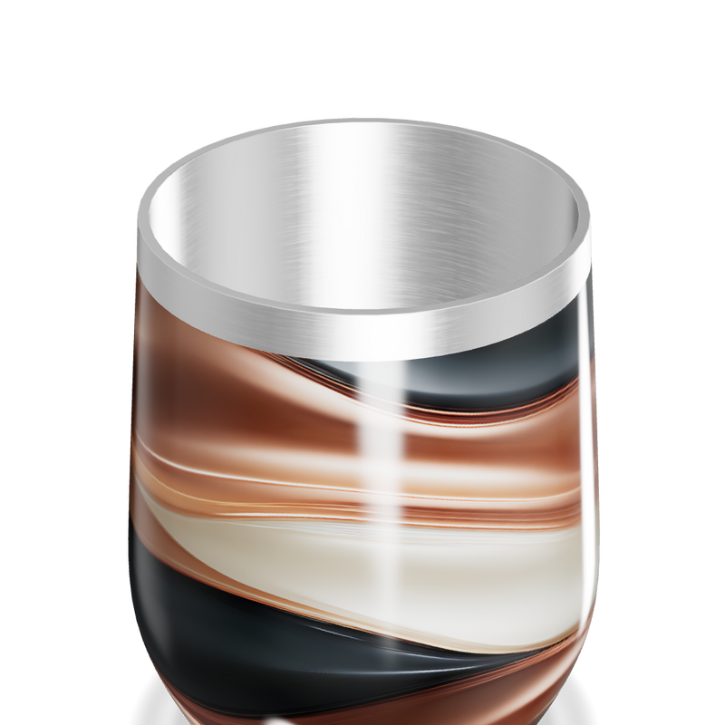 Copo Térmico Slim - Mármore Preto e Marrom