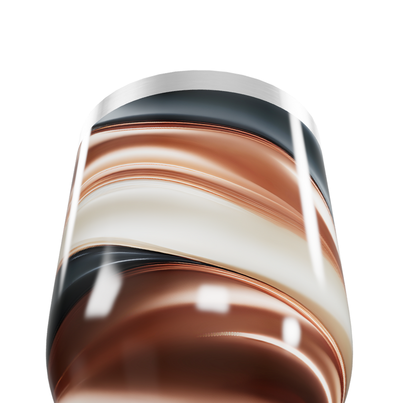 Copo Térmico Slim - Mármore Preto e Marrom