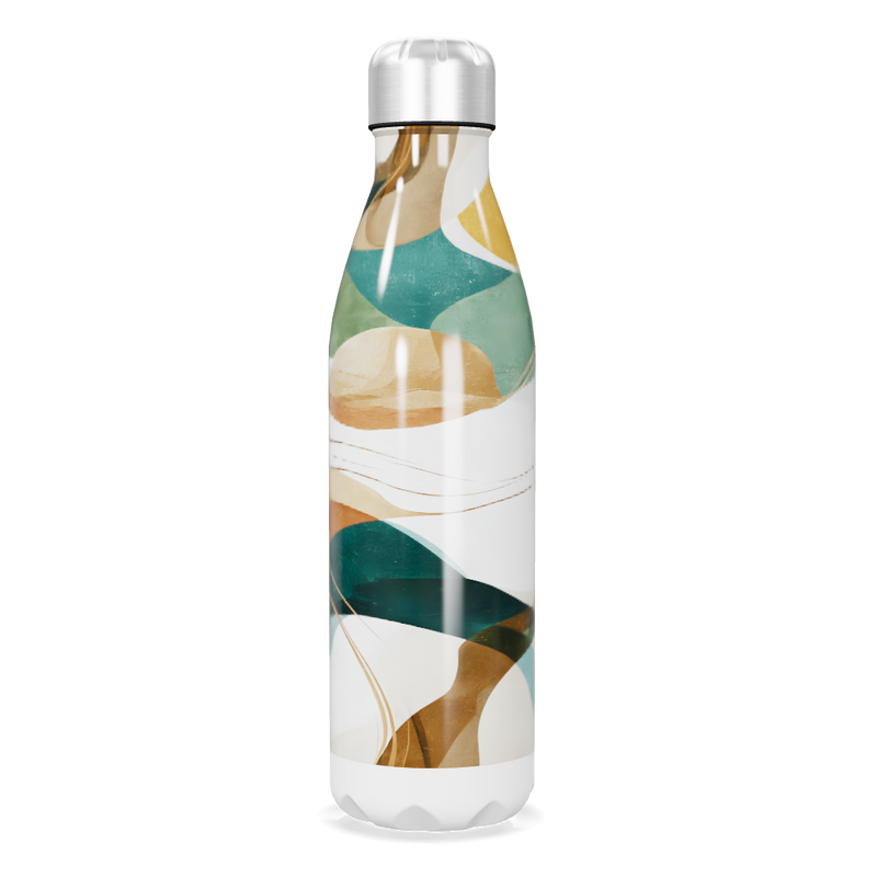 Garrafa Inox - Estampa Abstrata Colorida