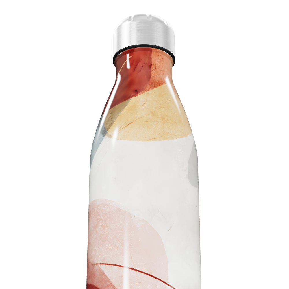 Garrafa Inox - Estampa Abstrata Colorida