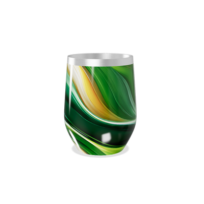 Copo Térmico Slim - Verde Abstrato Aço Inox