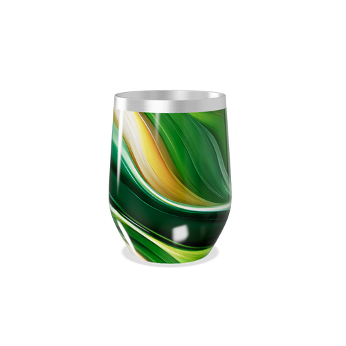 Copo Térmico Slim - Verde Abstrato Aço Inox