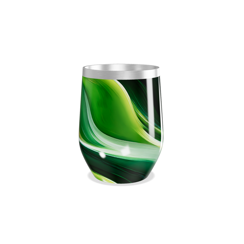 Copo Térmico Slim - Verde Abstrato Aço Inox