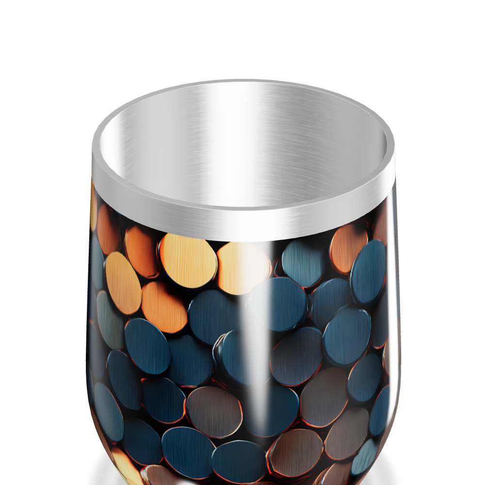 Copo Térmico Slim - Estampa Colorida Metalizada