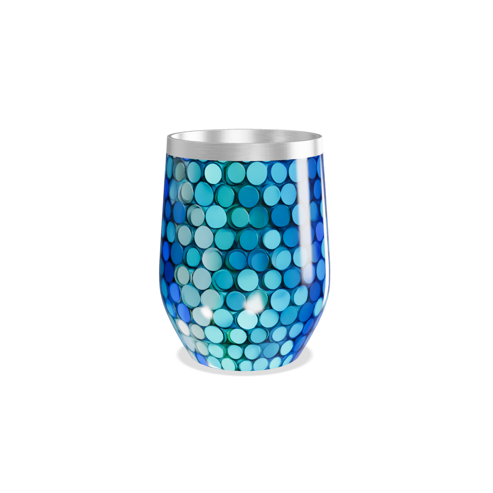 Copo Térmico Slim - Azul Inox Bolinhas