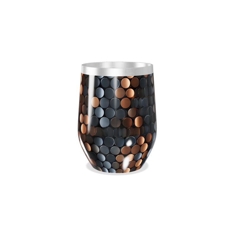 Copo Térmico Slim - Metalizado com Estampa Circular