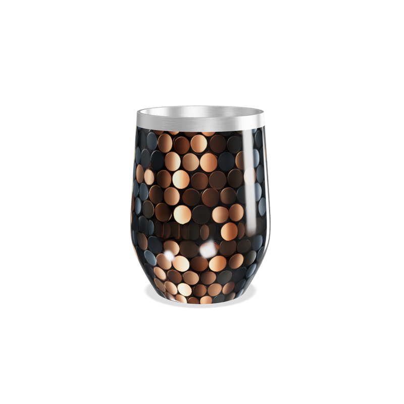 Copo Térmico Slim - Metalizado com Estampa Circular