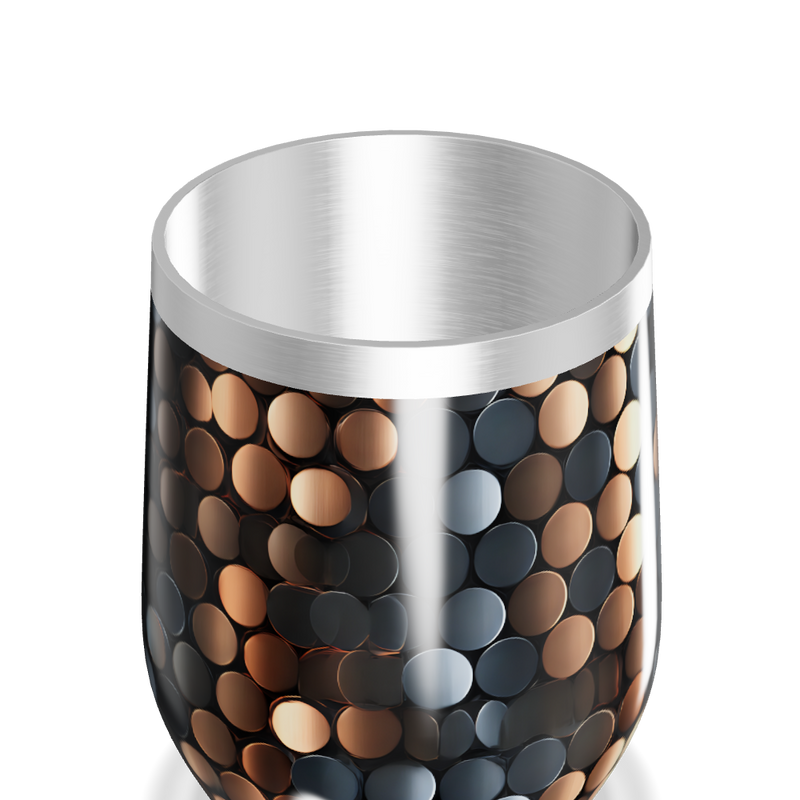 Copo Térmico Slim - Metalizado com Estampa Circular