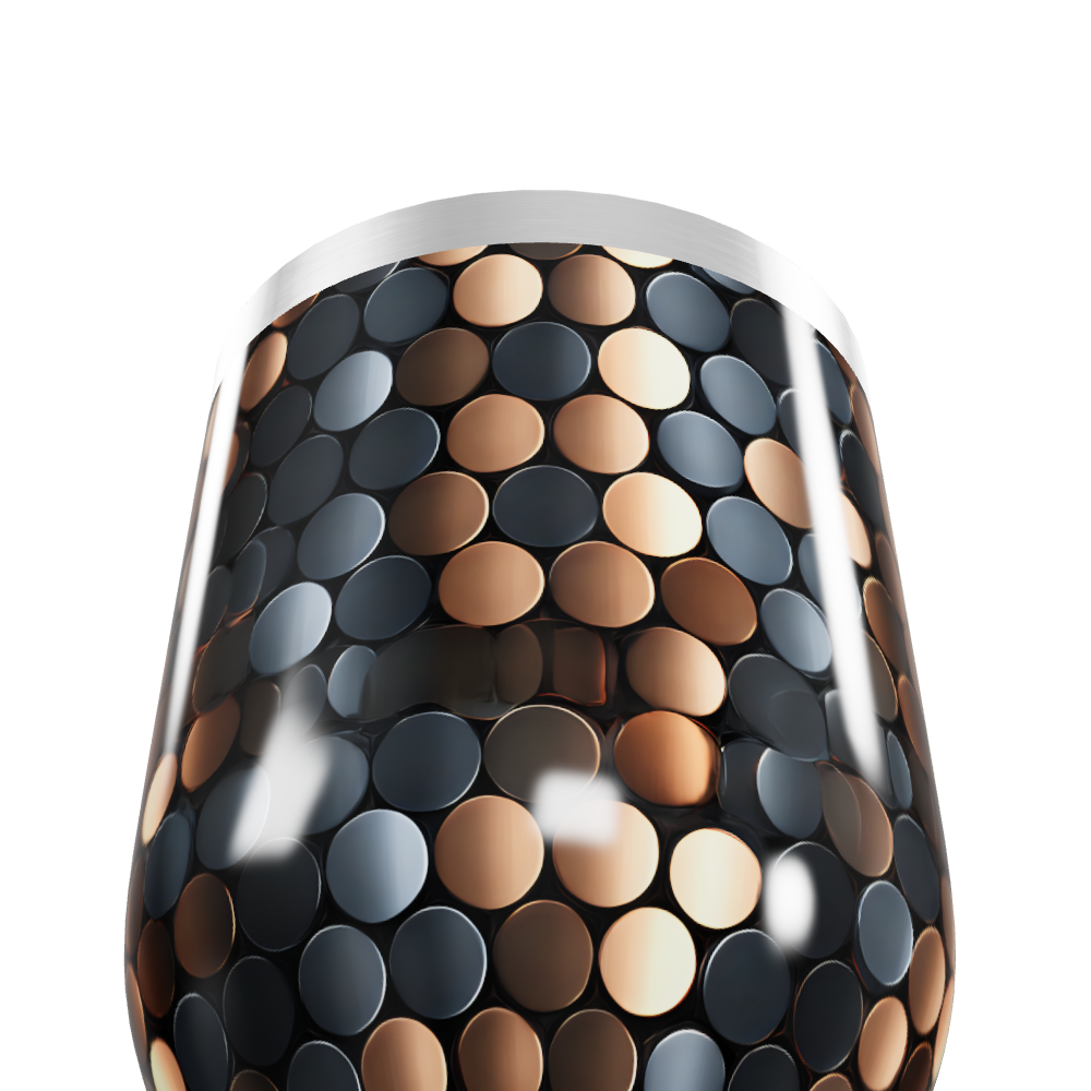 Copo Térmico Slim - Metalizado com Estampa Circular