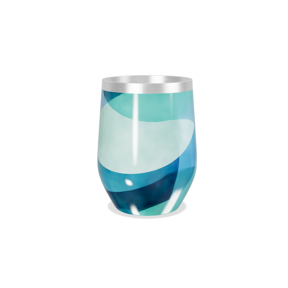 Copo Térmico Slim - Geométrico Azul Inox