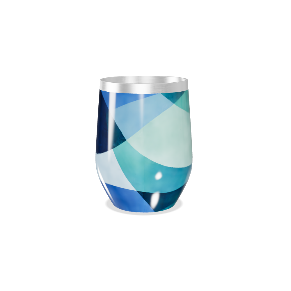 Copo Térmico Slim - Geométrico Azul Inox