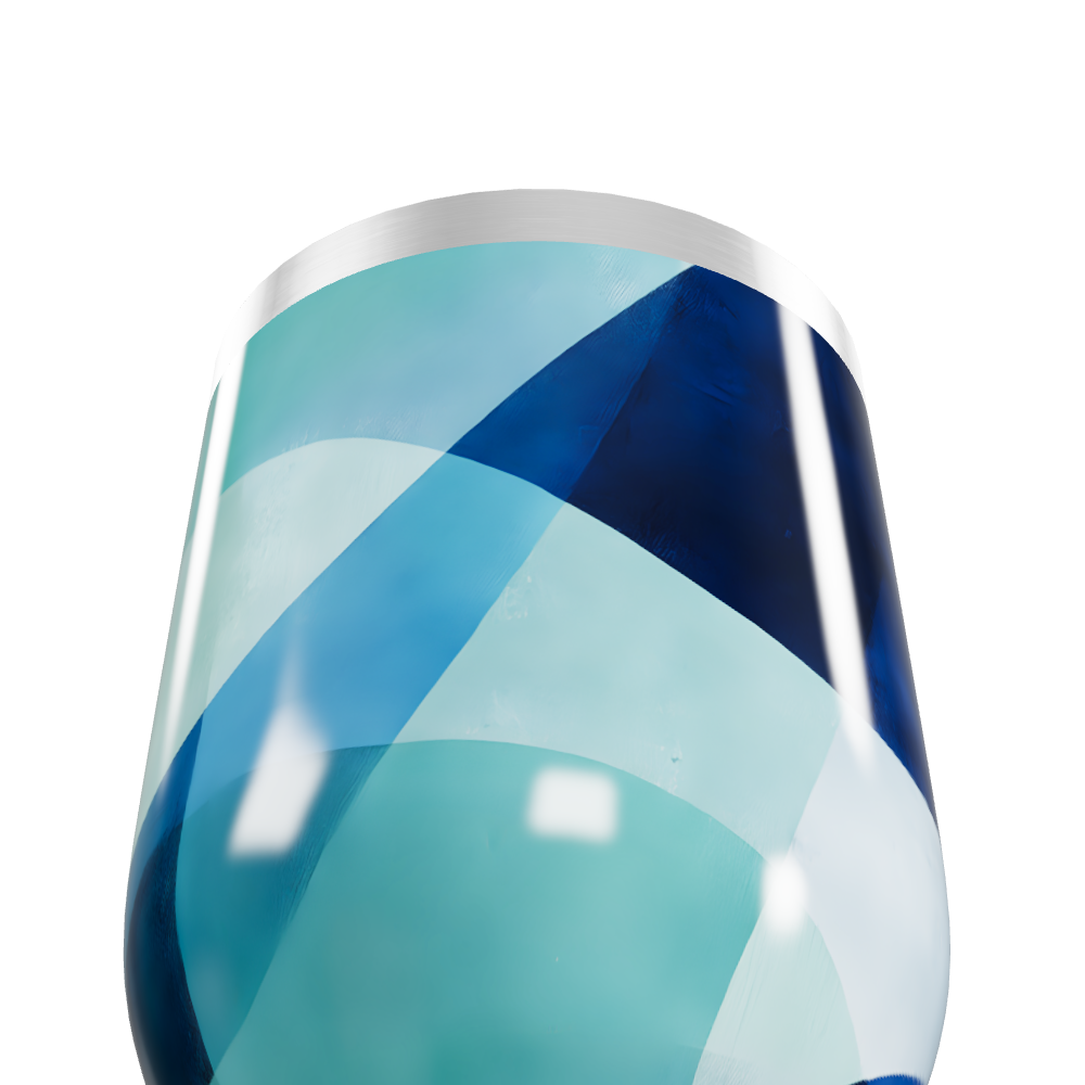 Copo Térmico Slim - Geométrico Azul Inox