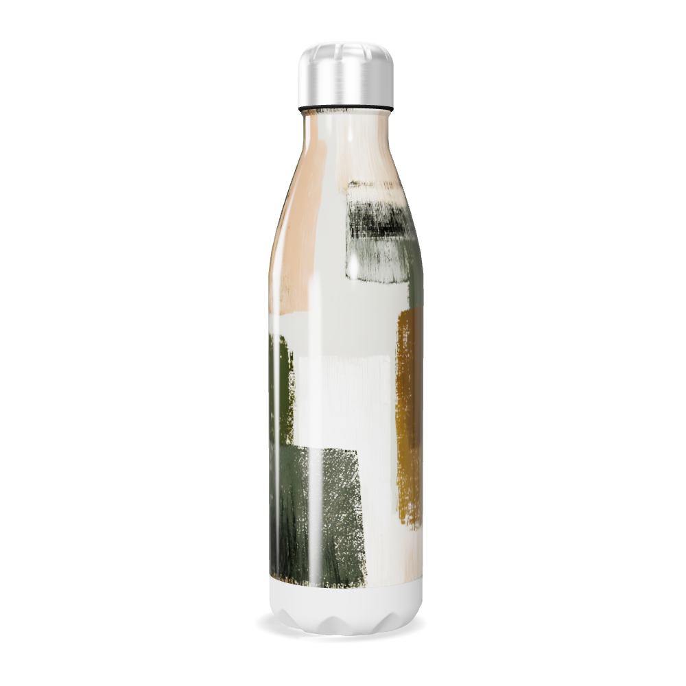 Garrafa Inox - Estampa Abstrata Verde