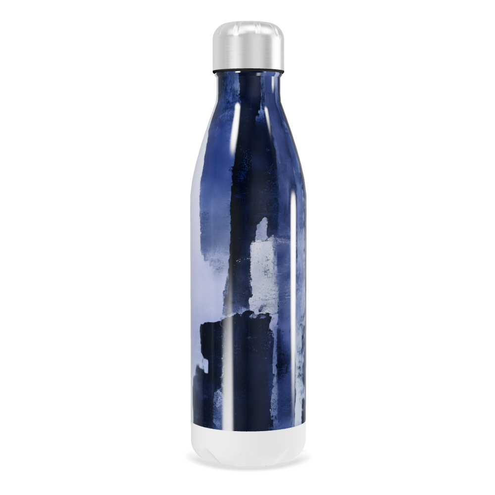 Garrafa Inox Azul - Estampa Abstrata