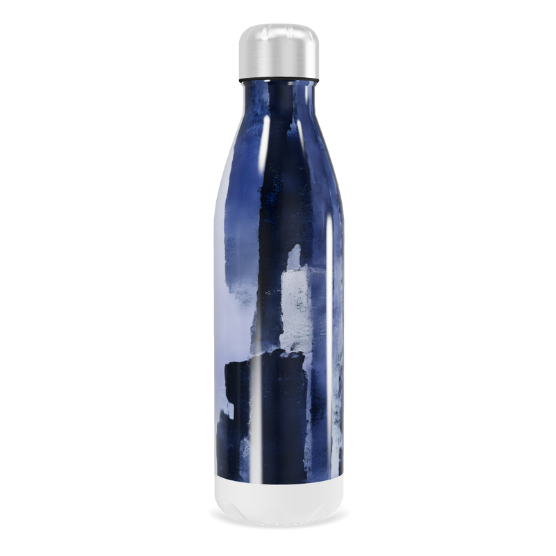 Garrafa Inox Azul - Estampa Abstrata
