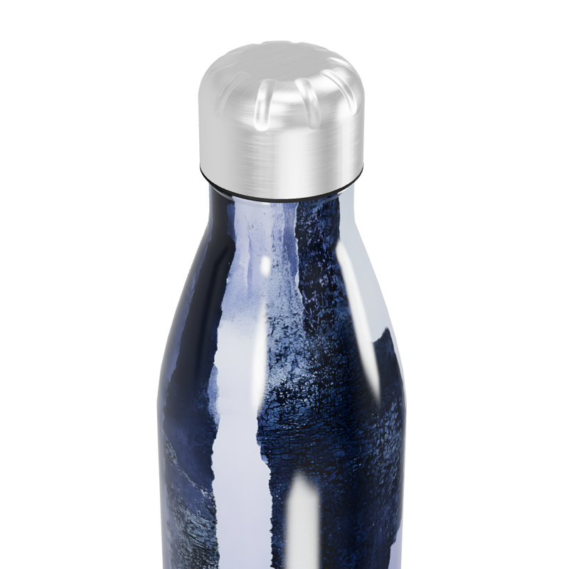 Garrafa Inox Azul - Estampa Abstrata