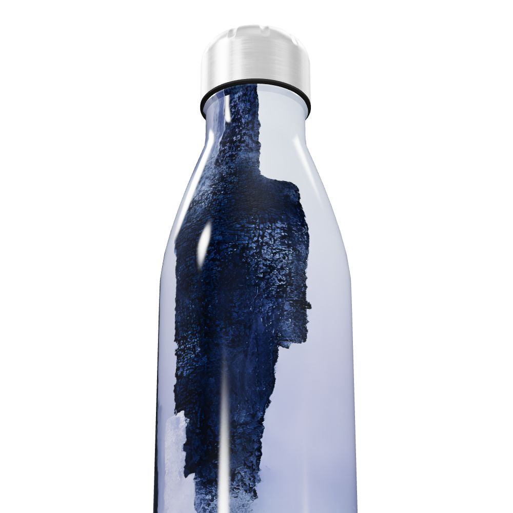 Garrafa Inox Azul - Estampa Abstrata
