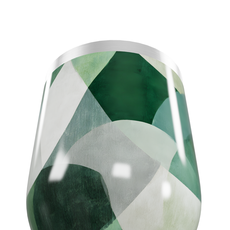 Copo Térmico Slim - Verde Geométrico Inox