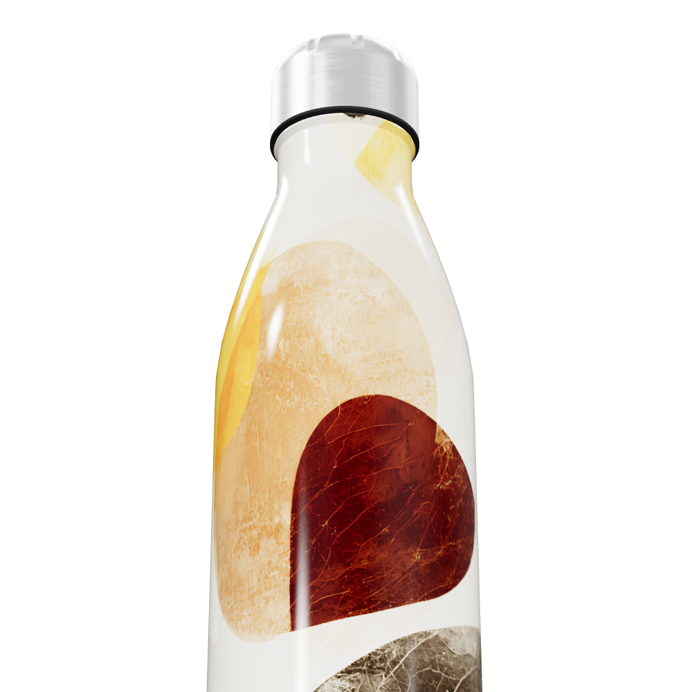 Garrafa Inox Estampa Abstrata Multicolorida