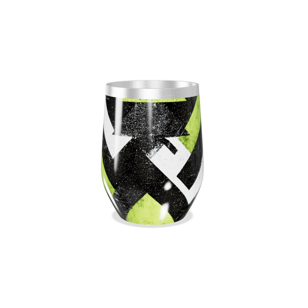 Copo Térmico Slim - Estampa Geométrica Verde