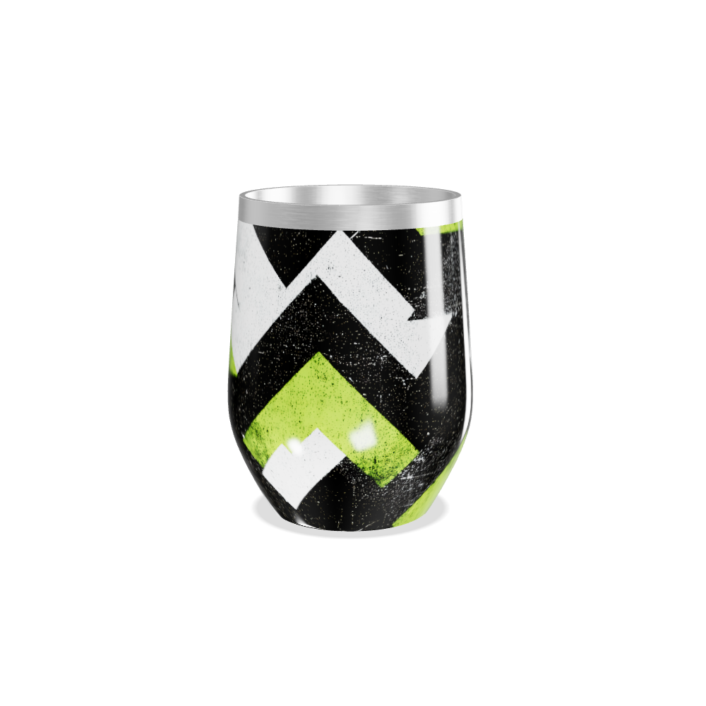 Copo Térmico Slim - Estampa Geométrica Verde