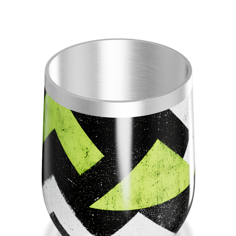 Copo Térmico Slim - Estampa Geométrica Verde