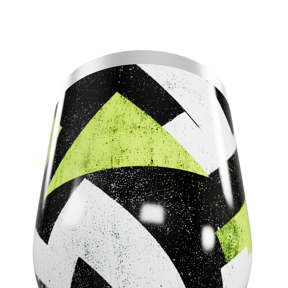 Copo Térmico Slim - Estampa Geométrica Verde