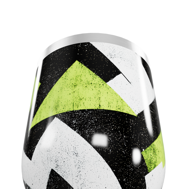 Copo Térmico Slim - Estampa Geométrica Verde