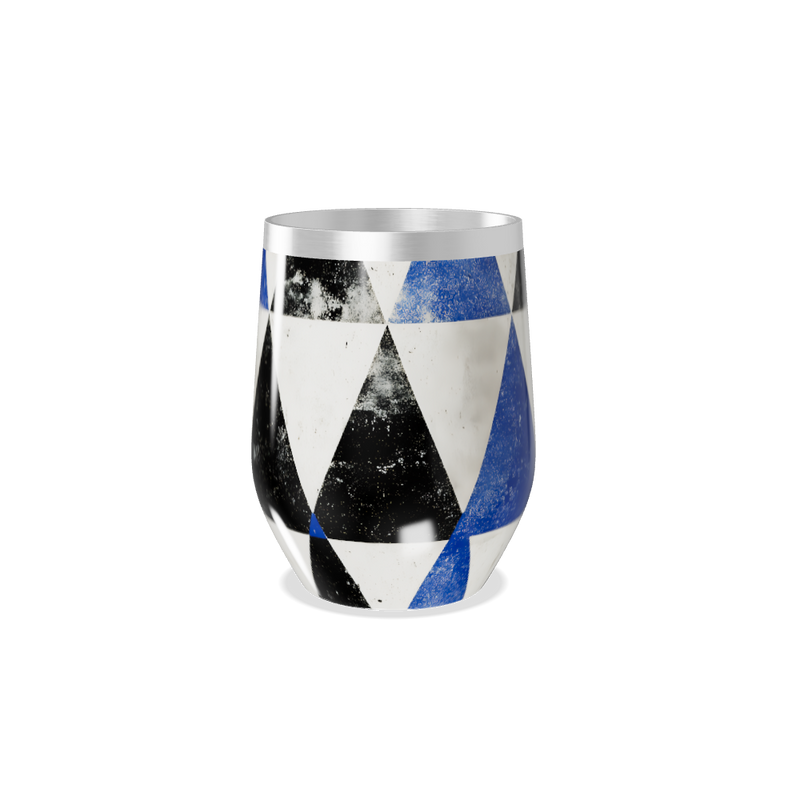 Copo Térmico Slim - Geométrico Preto e Azul