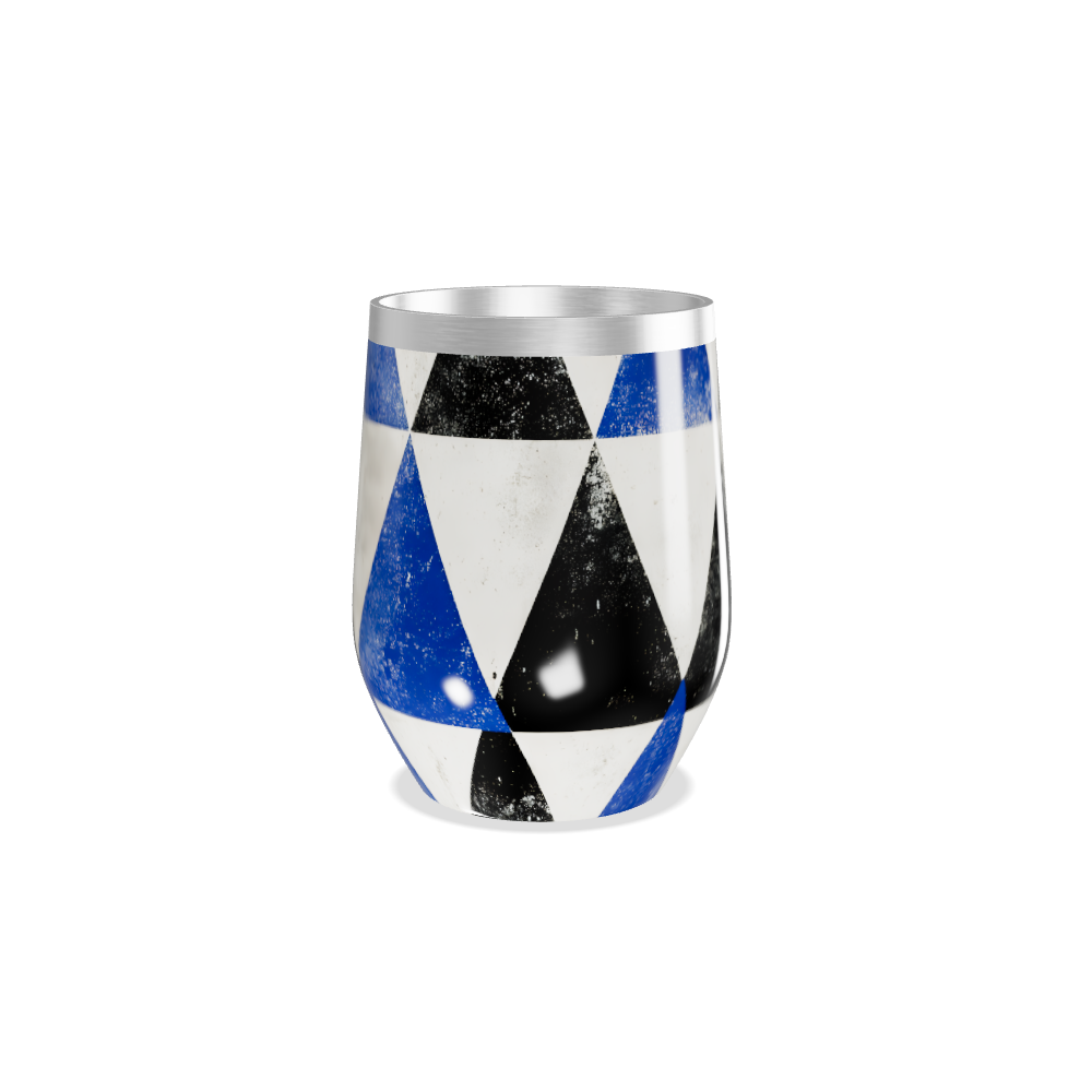 Copo Térmico Slim - Geométrico Preto e Azul