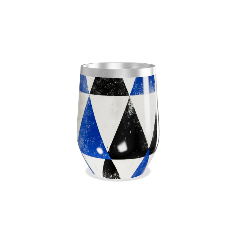 Copo Térmico Slim - Geométrico Preto e Azul