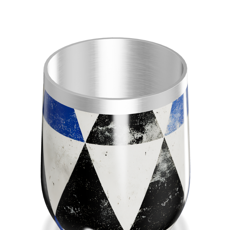 Copo Térmico Slim - Geométrico Preto e Azul