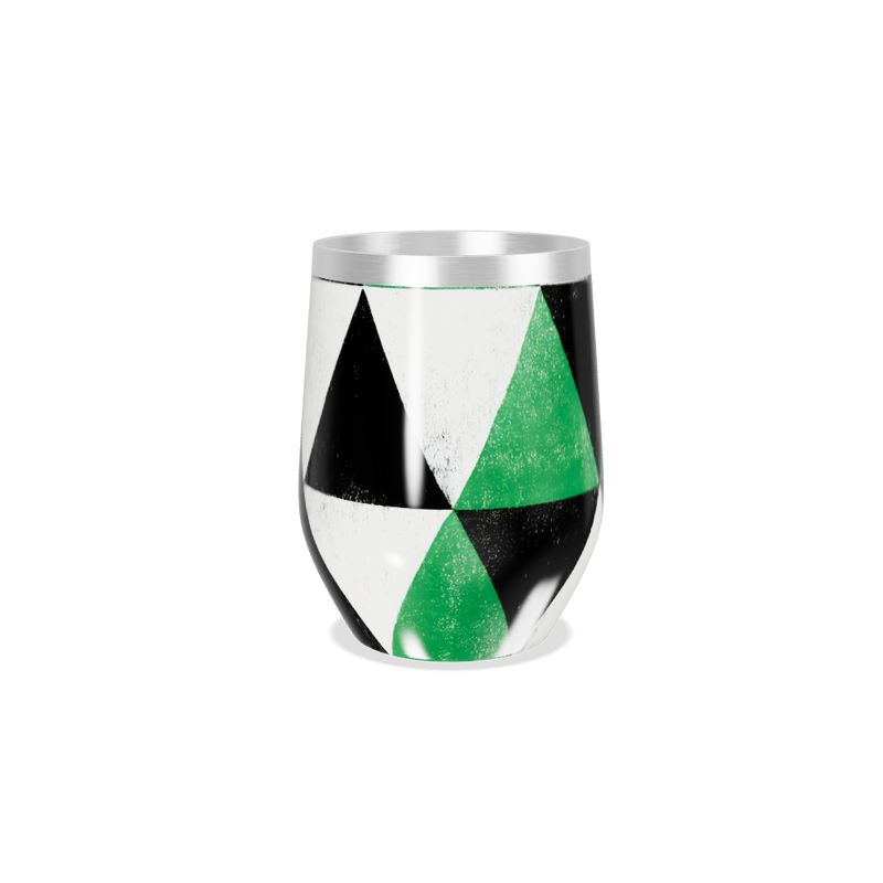 Copo Térmico Slim - Geométrico Verde e Preto