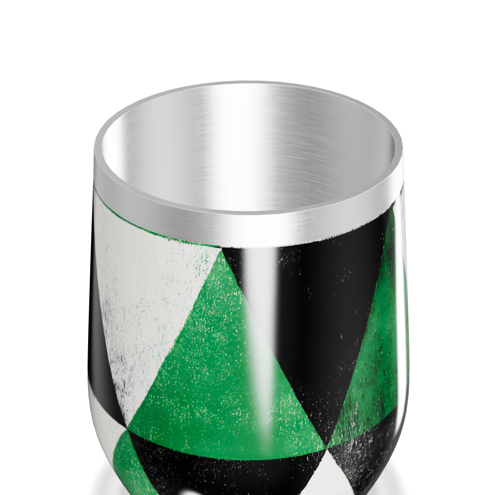 Copo Térmico Slim - Geométrico Verde e Preto