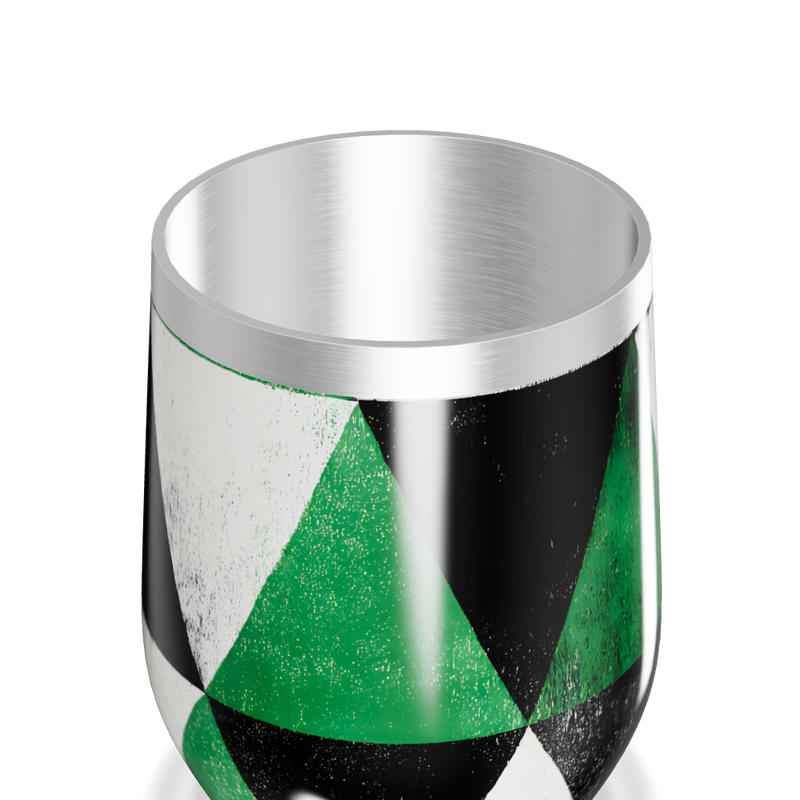 Copo Térmico Slim - Geométrico Verde e Preto