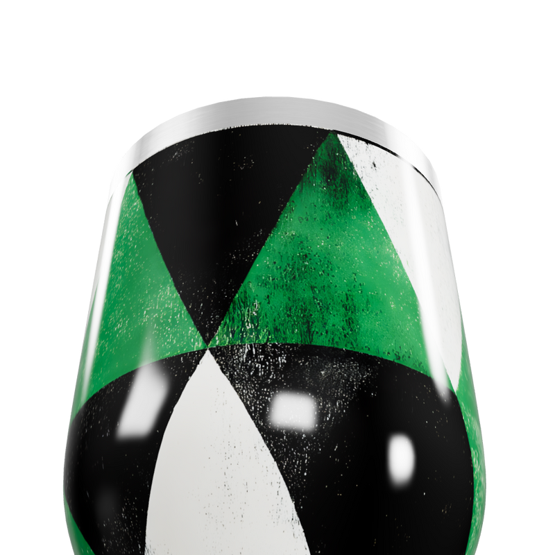 Copo Térmico Slim - Geométrico Verde e Preto