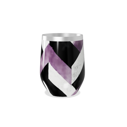 Copo Térmico Slim - Preto e Roxo Chevron