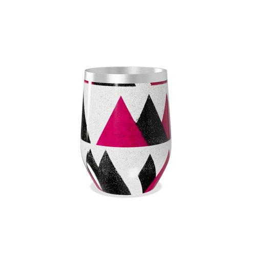 Copo Térmico Slim - Geométrico Rosa e Preto