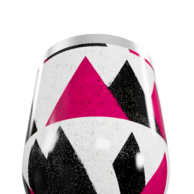 Copo Térmico Slim - Geométrico Rosa e Preto