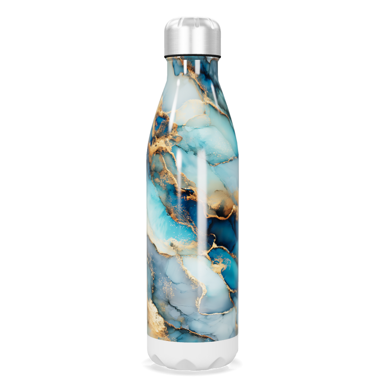 Garrafa Inox - Marmorizada Azul