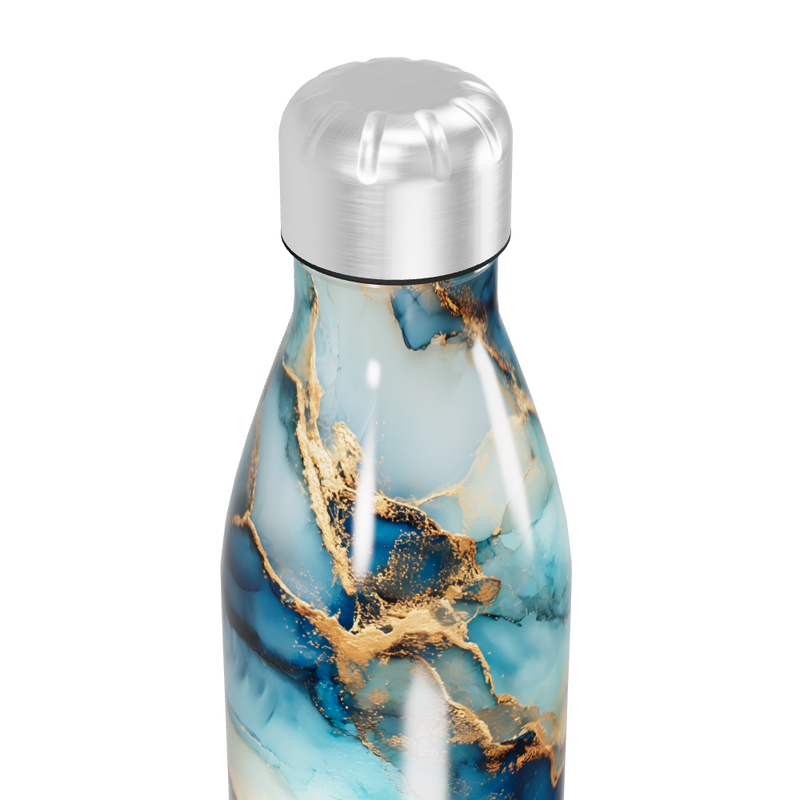 Garrafa Inox - Marmorizada Azul