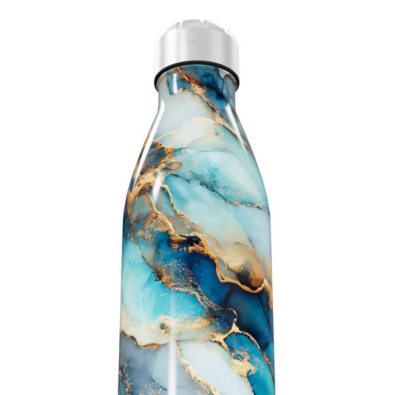 Garrafa Inox - Marmorizada Azul
