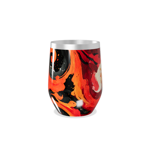 Copo Térmico Slim - Abstrato Vermelho e Preto