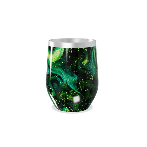 Copo Térmico Slim - Verde com Estampa Abstrata