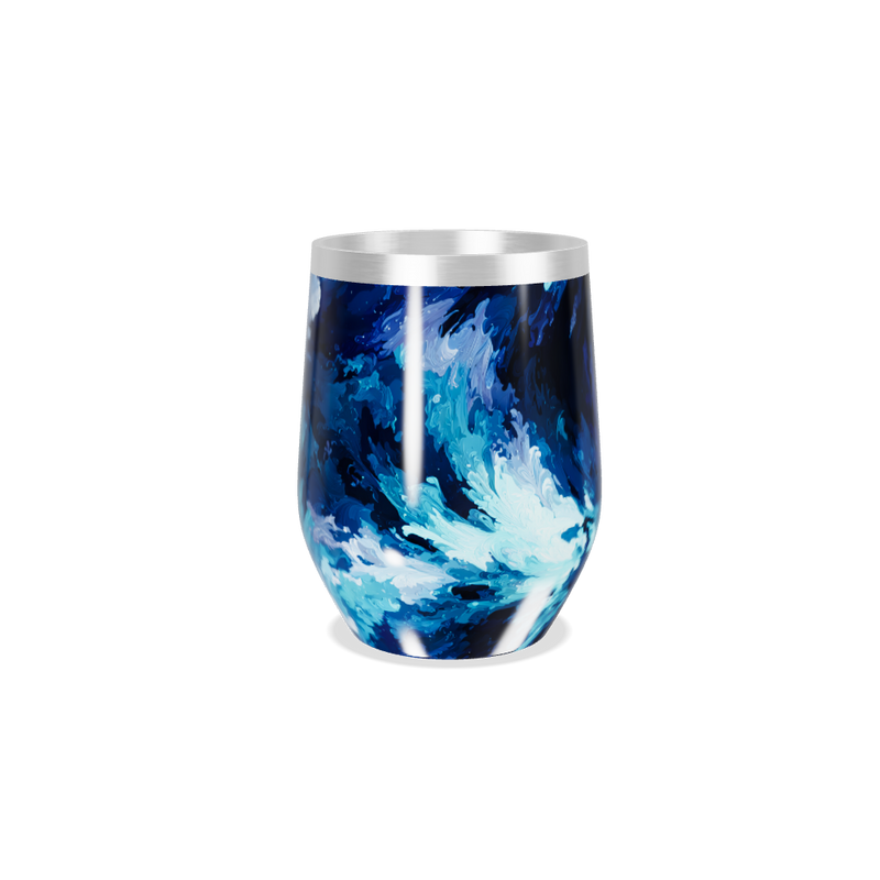 Copo Térmico Slim - Azul Estampa Abstrata