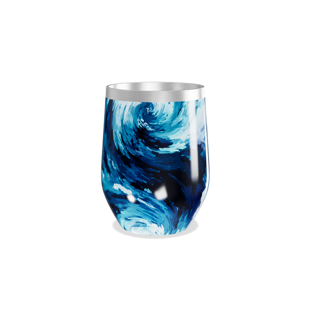 Copo Térmico Slim - Azul Estampa Abstrata