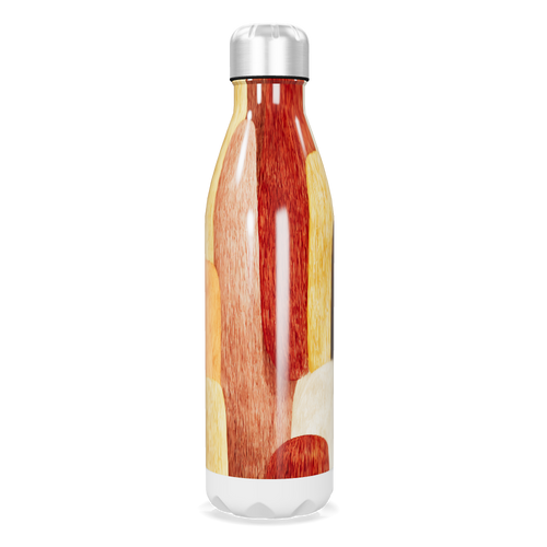 Garrafa Inox - Estampa Madeira Colorida