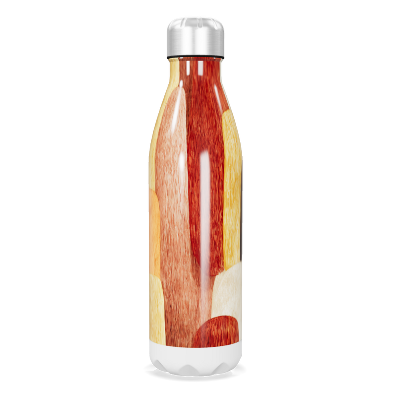Garrafa Inox - Estampa Madeira Colorida